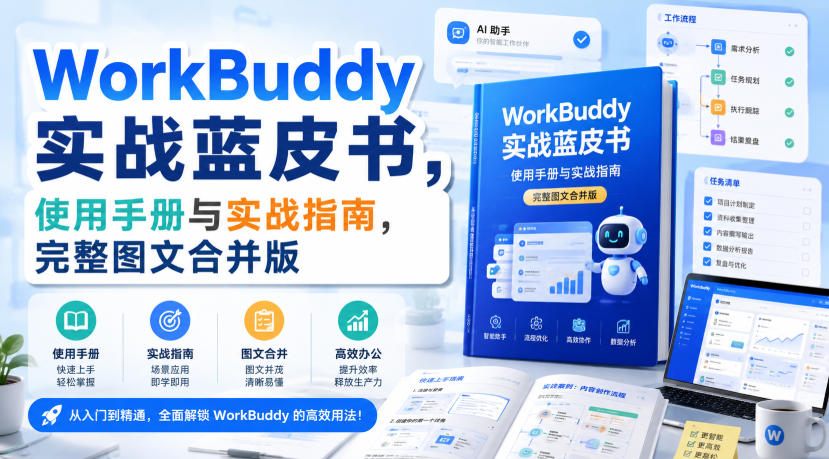 WorkBuddy实战蓝皮书,使用手册与实战指南,完整图文合并版-巅峰研习社