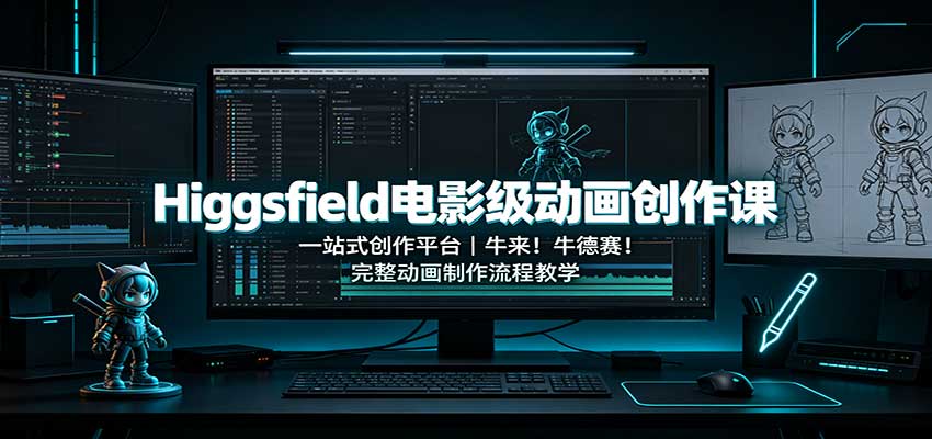 Higgsfield电影级动画创作课：一站式创作平台，牛来！牛德赛！完整动画制作流程教学-巅峰研习社