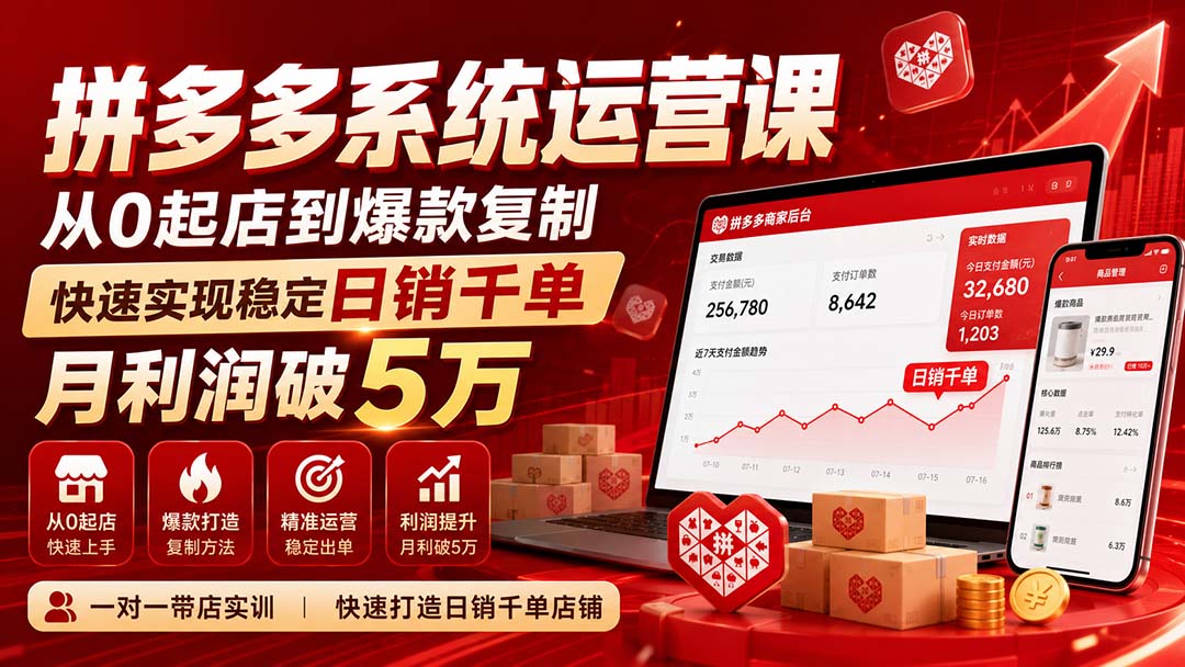 图片[1]-拼多多系统运营课(更新8月-巅峰研习社