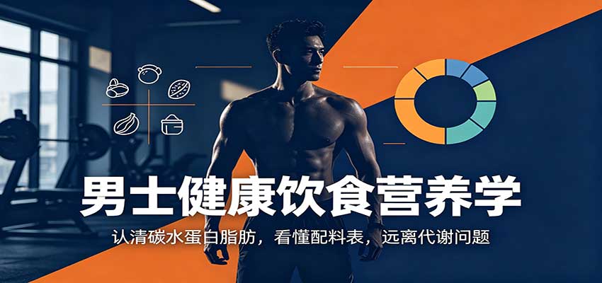 男士健康饮食营养学：认清碳水蛋白脂肪，看懂配料表，远离代谢问题-巅峰研习社