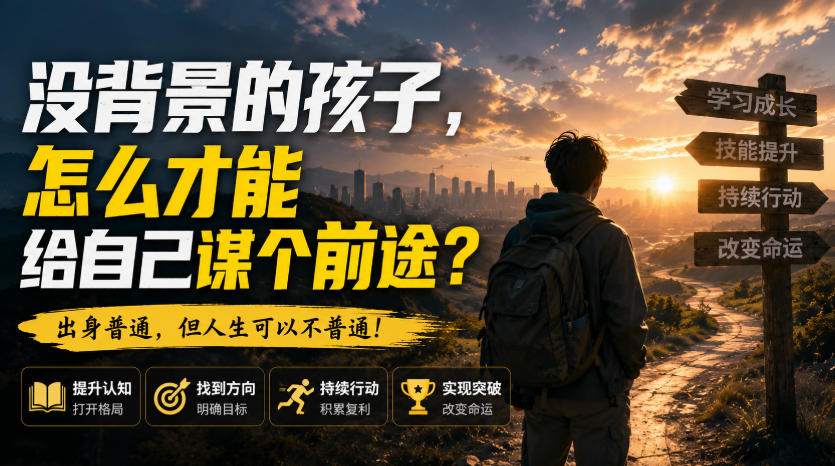 付费文章：没背景的孩子，怎么才能给自己谋个前途？-巅峰研习社