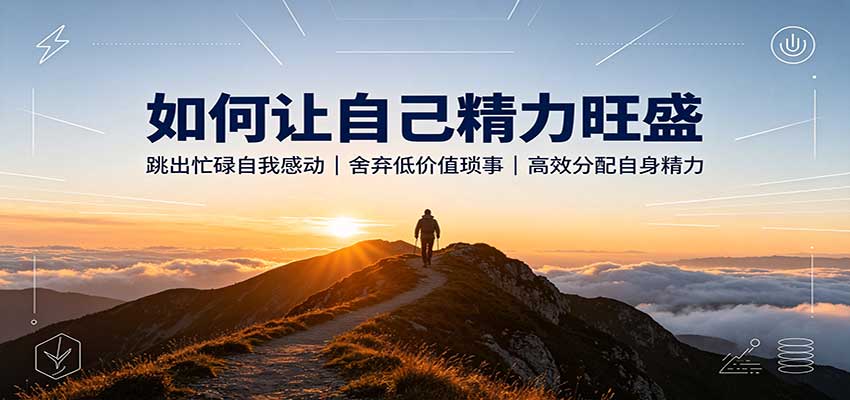 如何让自己精力旺盛：跳出忙碌自我感动，舍弃低价值琐事，高效分配自身精力-巅峰研习社