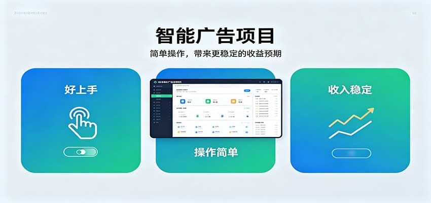 智能广告挂机项目，操作简单上手快，收益稳定可持续。稳定日入300+-巅峰研习社