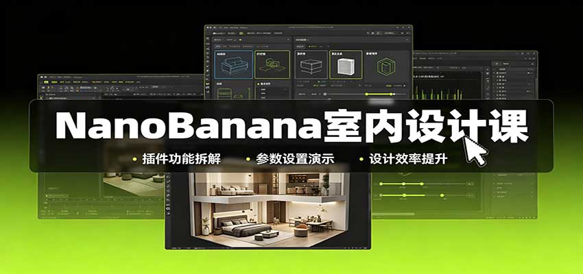 NanoBanana室内设计课：无限画布配置，插件实操，生图改图视频制作-巅峰研习社