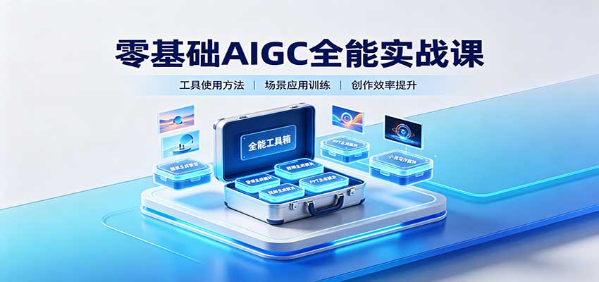 零基础AIGC全能实战课:覆盖绘画、影音、PPT、小说多场景AI创作-巅峰研习社