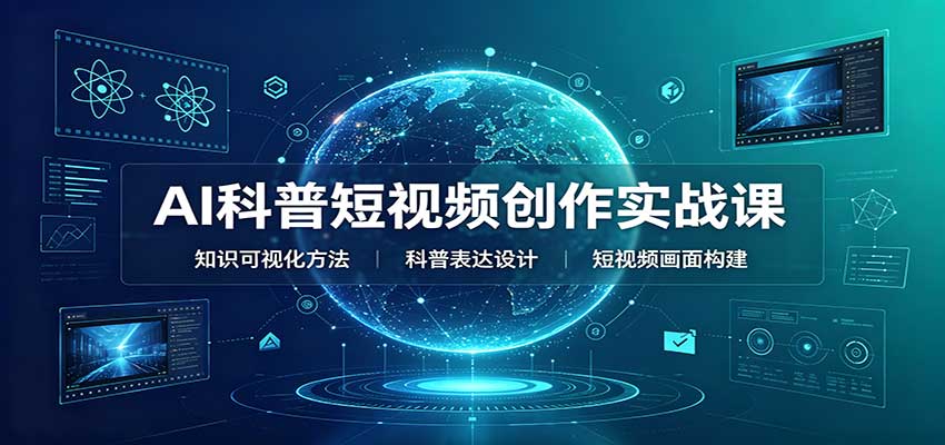 AI科普短视频创作实战课：配套要点文档，文案与视频提示词模板教学-巅峰研习社