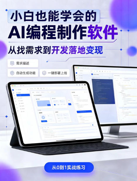 手把手教会你ai编程制作软件到变现全路径，零基础小白轻松上手，从找需求到开发落地变现【揭秘】-巅峰研习社