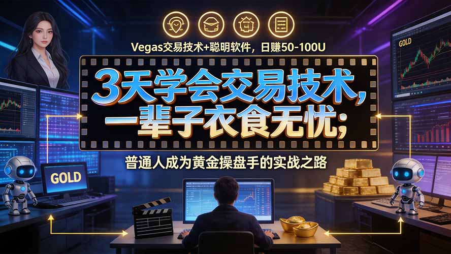 3天学会做交易,普通人快速成为操盘手” Vegas交易系统+聪明软件 , 日赚50-1000U, 长期稳定,小白轻松上手-巅峰研习社