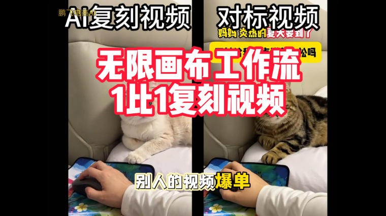 宠物带货视频复刻,无限画布工作流1比1,不用拍摄、不用布景、不用真人出镜,几分钟就能做出一条专业带货视频-巅峰研习社