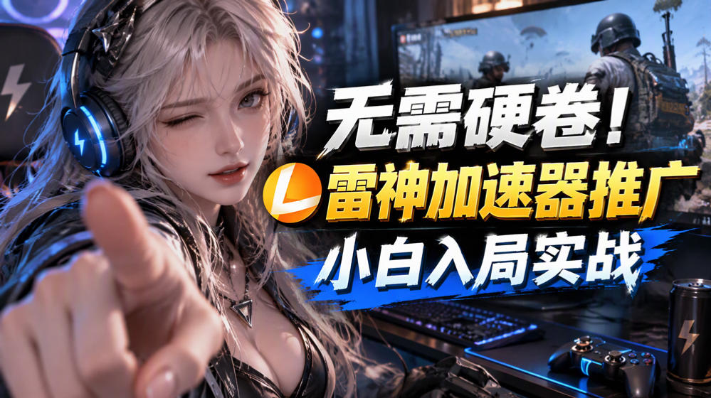 无需硬卷!雷神加速器推广,小白入局实战一天也能几十r-巅峰研习社