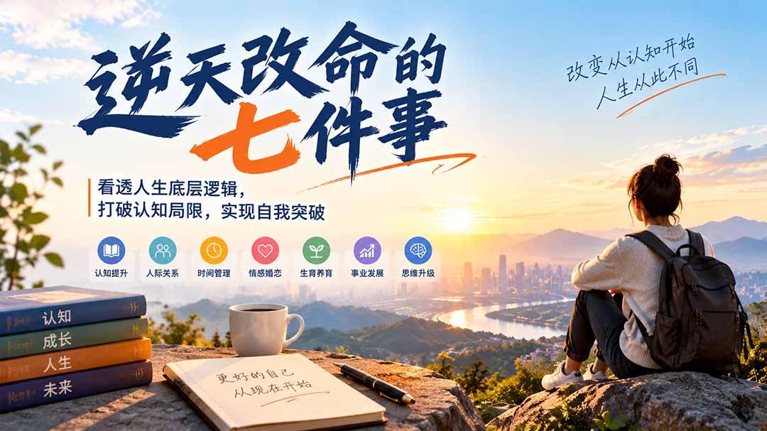 付费文章：逆天改命的七件事，看透人生底层逻辑，打破认知局限，实现自我突破-巅峰研习社