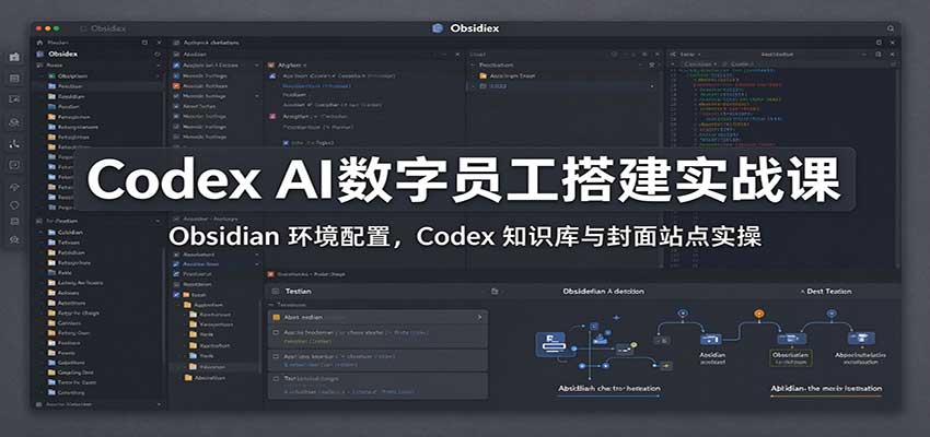 Codex AI数字员工搭建实战课：Obsidian 环境配置，Codex 知识库与封面站点实操-巅峰研习社