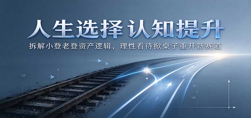 人生选择认知提升：拆解小登老登资产逻辑，理性看待掀桌子重开新赛道-巅峰研习社