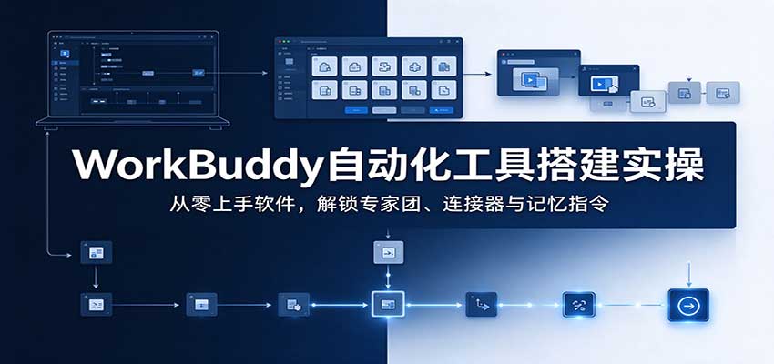 WorkBuddy自动化工具搭建实操：从零上手软件，解锁专家团、连接器与记忆指令-巅峰研习社