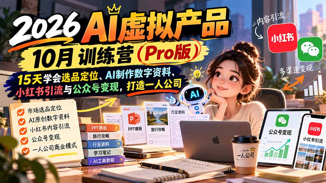 AI虚拟产品10月训练营(Pro版-巅峰研习社