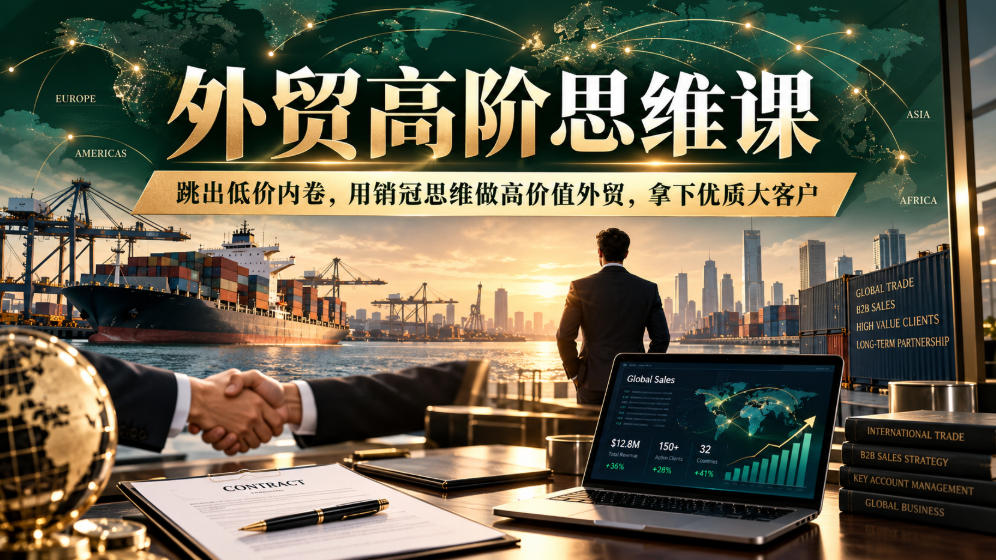 外贸高阶思维课，跳出低价内卷，用销冠思维做高价值外贸，拿下优质大客户-巅峰研习社