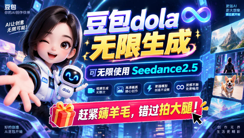 1029最新豆包dola无限生成技术，可以无限生成sseedance2.5，赶紧薅羊毛，和谐拍大腿-巅峰研习社